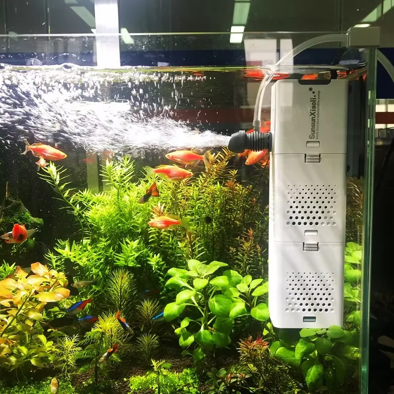Fish Tank Filter Pump - กรองในตู้ปลา 4 in 1 แบบเงียบพิเศษ ปรับได้