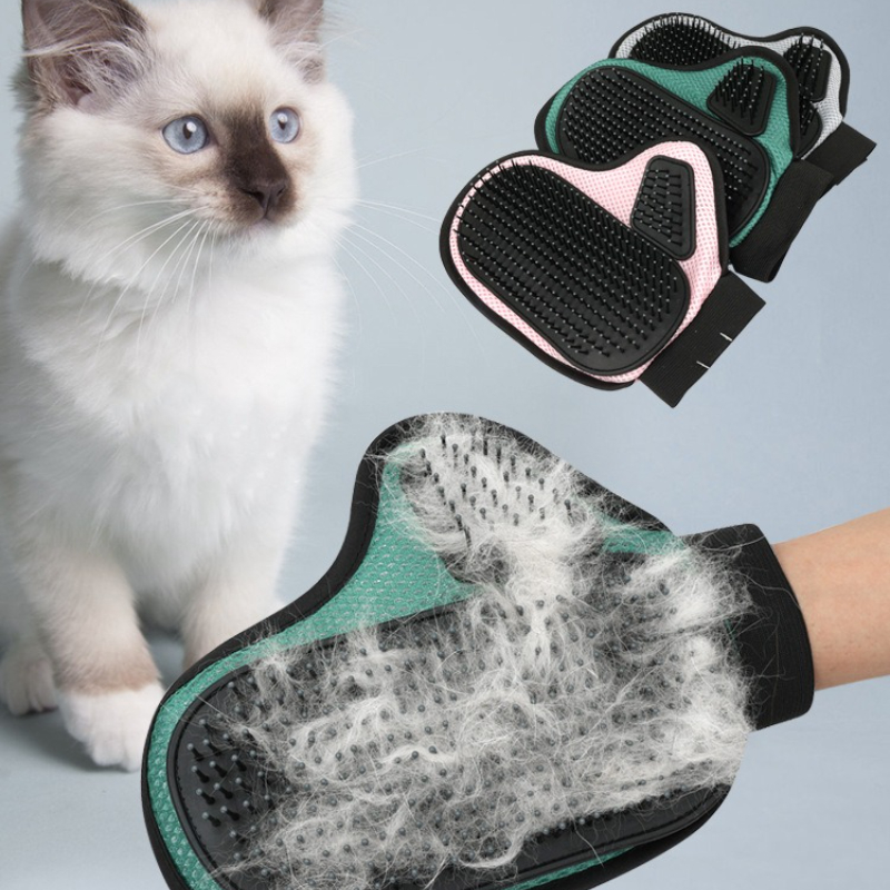 Pet Grooming Glove - สัตว์เลี้ยงแมวกรูมมิ่งถุงมือลูกแมวกรูมมิ่งทําความสะอาดด้วยตนเองถุงมือซิลิโคนแปรงหวี Pet Grooming Supplies อุปกรณ์เสริมแมว