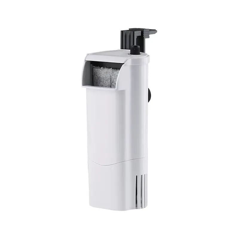 Fish Tank Filter Pump - ปั๊มกรองน้ำพลาสติกทรงสี่เหลี่ยม 3-in-1 สำหรับตู้ปลาและตู้เต่าขนาดเล็ก ระบบกรองน้ำตกสำหรับระดับน้ำต่ำ