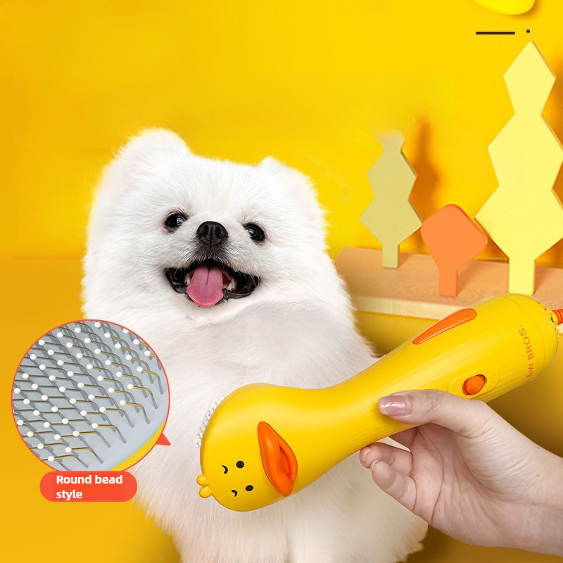 Pet Supplies For Less - ไดร์เป่าขนสุนัข มัลติฟังก์ชั่น หวีสัตว์เลี้ยงแบบพกพา ไดร์เป่าขนสัตว์เลี้ยง แปรงไดร์เป่าขนสุนัขและแมว อุปกรณ์สำหรับสุนัข