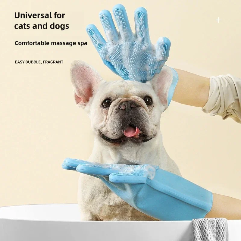 ถุงมือทำความสะอาดสัตว์เลี้ยง ถ - Pet Grooming Glove บทวิจารณ์และราคา