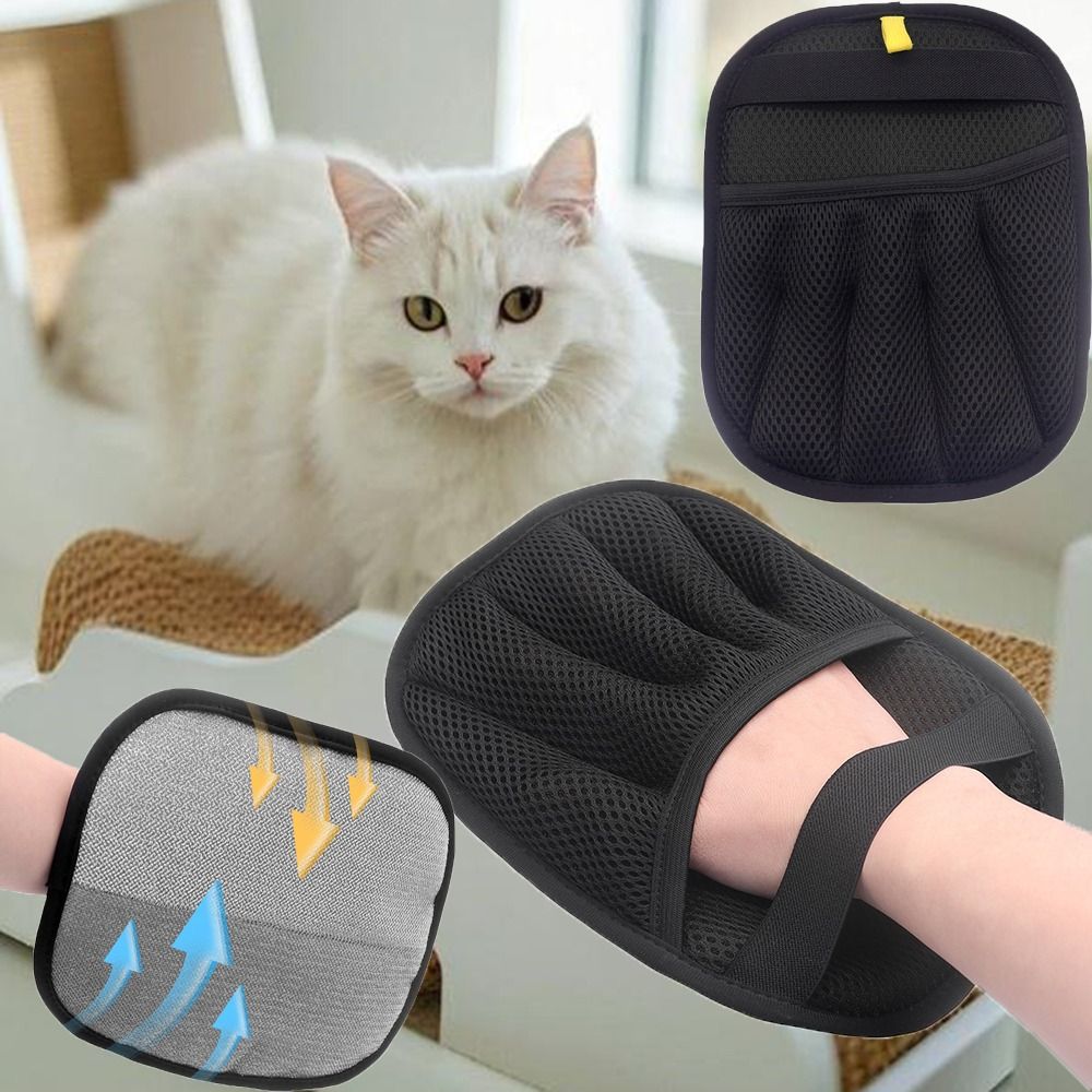 ถุงมือกำจัดขนสัตว์เลี้ยงแบบสอง - Pet Grooming Glove บทวิจารณ์และราคา