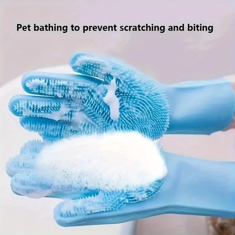 ถุงมือทำความสะอาดสำหรับสัตว์เล - Pet Grooming Glove บทวิจารณ์และราคา