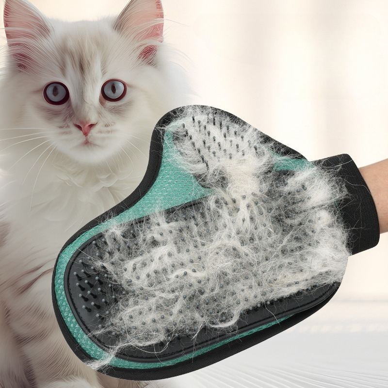 สัตว์เลี้ยงแมวกรูมมิ่งถุงมือลู - Pet Grooming Glove บทวิจารณ์และราคา