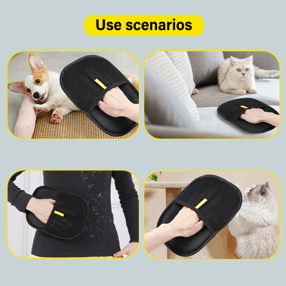 เครื่องมือกำจัดขนสัตว์เลี้ยงแบ - Pet Grooming Glove บทวิจารณ์และราคา