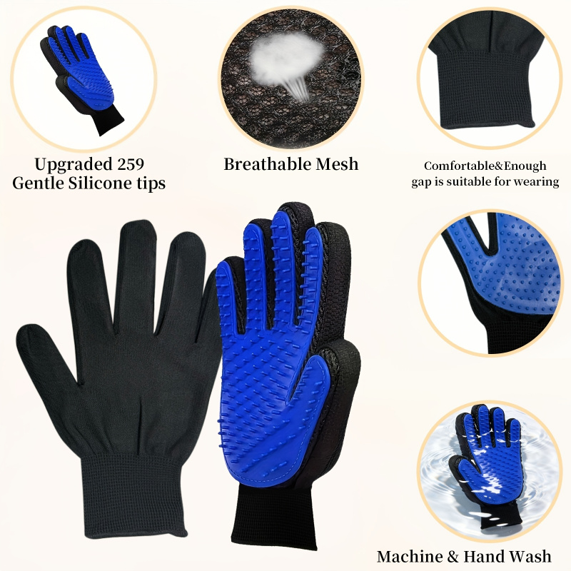 ถุงมือกรูมมิ่งสำหรับสัตว์เลี้ย - Pet Grooming Glove บทวิจารณ์และราคา